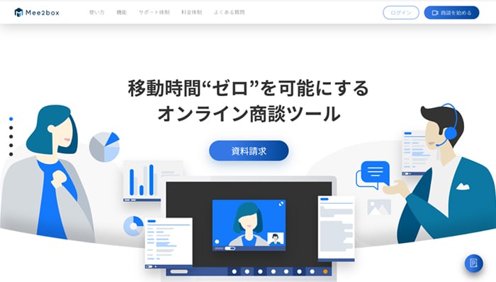 Mee2box｜移動時間“ゼロ”を可能にする オンライン商談ツール