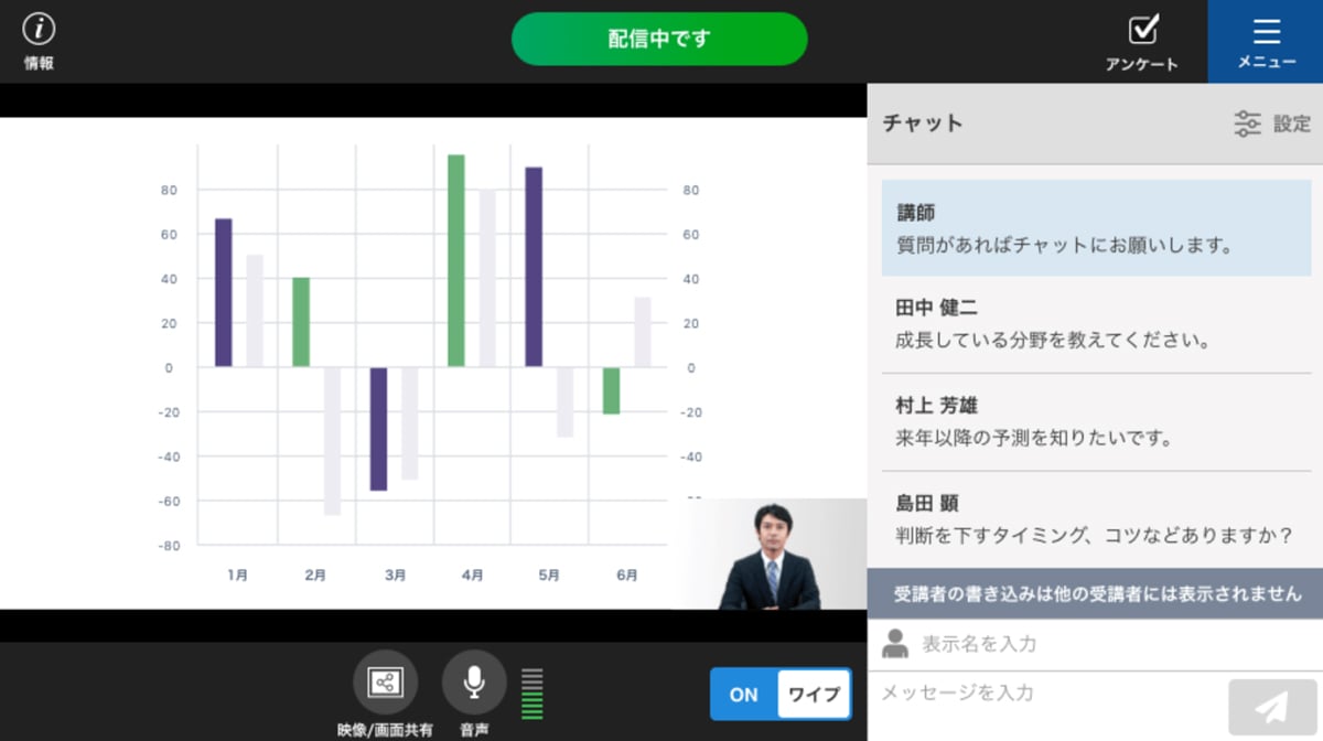 1. 気軽にチャットで質問ができる